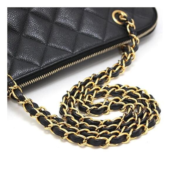 Chanel Matelasse Chain Shoulder Bag Caviar Skin Black - Picture 7 of 7